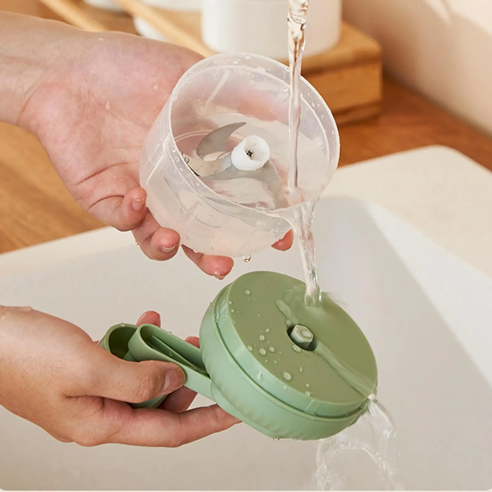 Multifunctional Vegetable Chopper Small Food Processor Manual Hand-Cranked Food Chopper Mincer Tool Garlic Kitchen Gadgets - Image 4